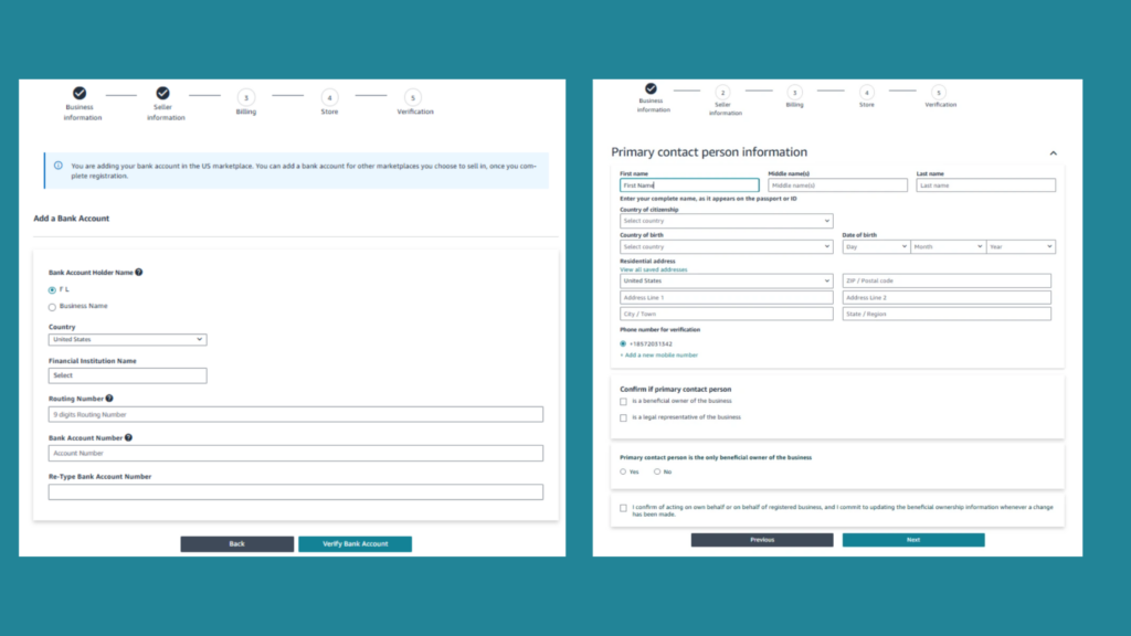 Now Enter Enter Personal and Billing Information