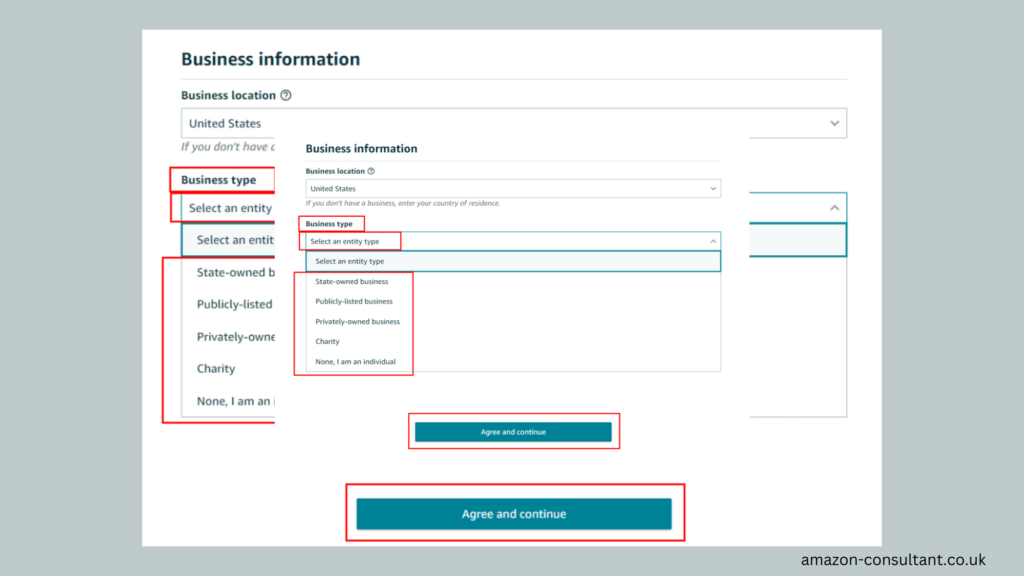In Next step Select Your Business Location and Type
