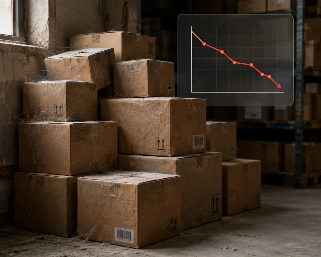 Aging unsold inventory representing the cost of ignoring product lifecycle stages