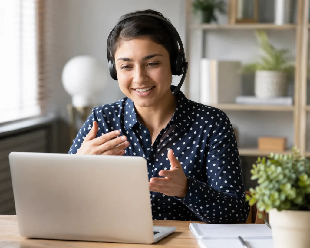Customer service representative providing personal, direct support to a UAE buyer