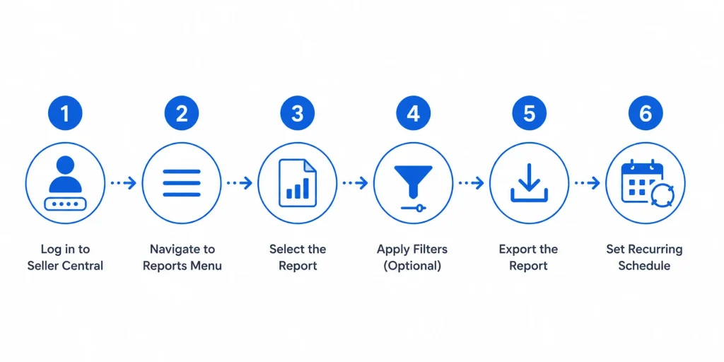Six-step process for using Amazon Brand Analytics