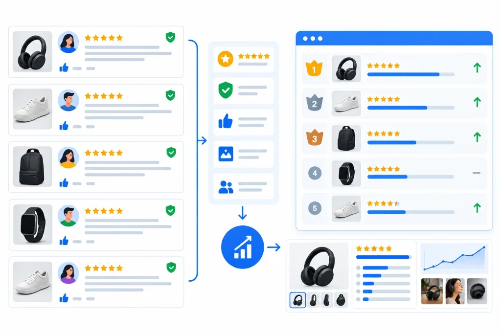 Amazon reviews and ratings for SEO